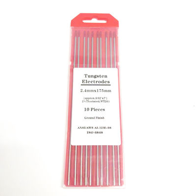 용접 막대기 붉은 끝 2.4mm * 175mm TIG 용접 전류 40-230A를 위한 용접 액세서리