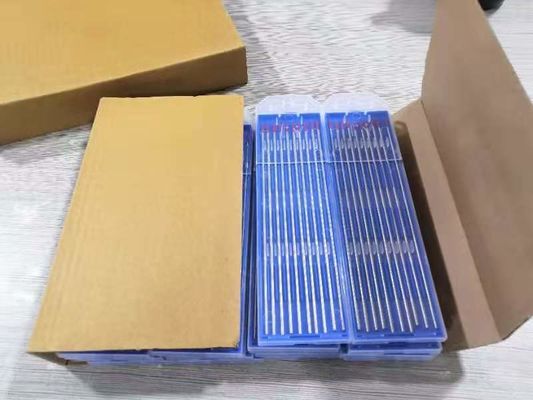 파란색 2% 란탄화 TIG 1/16'' 3/32' 1/8' x 7' 10 패크 WL20 TIG 웰딩을 위한 텅스텐 전극