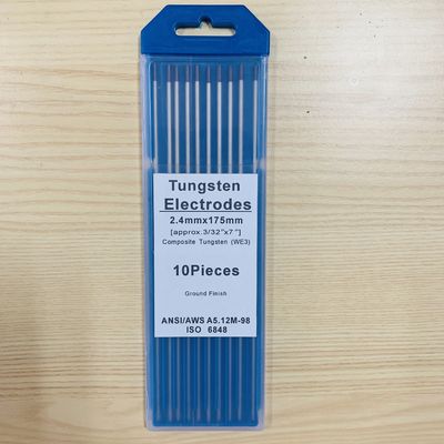 WE3 텅스텐 전극 블랙 헤드 복합 텅스텐 2.4mm * 175mm TIG 용접에 이상적입니다