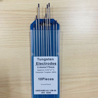 WE3 텅스텐 전극 블랙 헤드 복합 텅스텐 2.4mm * 175mm TIG 용접에 이상적입니다