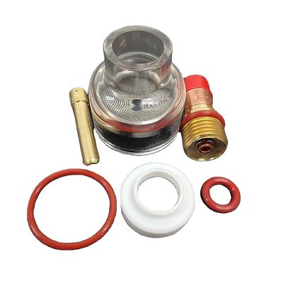 2.4mm TIG 용접 전등 WP-17/18/26 공기 냉각용 스터비 가스 렌즈 유리 컵 키트