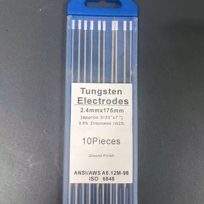 TIG 용재 용품 2.4mm * 175mm 흰 머리 텅스텐 전극 0.8% 지르코니