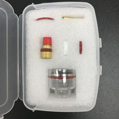 WP-9/20 2.4mm 티그 용접 용품용 대형 샴페인 맑은 쿼츠 노즐 키트