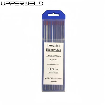 2.4mm * 175mm WT20 TIG 용접 전등을 위한 텅프멘 전극 적색 팁 사용자 정의 지원