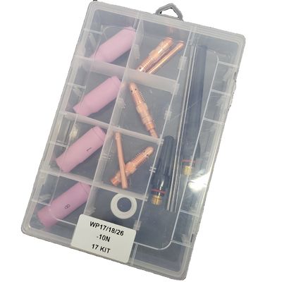 위 WP17 18 26-10N 17Kit 가스 렌즈 알루미늄 노즐 후쪽 컵 TIG 용접 액세서리 키트 공기 냉각