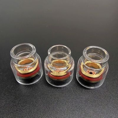 맑은 티그 용접 전등 부품 및 액세서리 2.4mm 어댑터와 함께 샴페인 노즐 키트