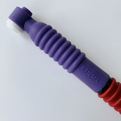 맞춤형 지원 OEM 보라색 WT-125 FL Tig Torch Body 유연한 머리 TIG 용접 전등