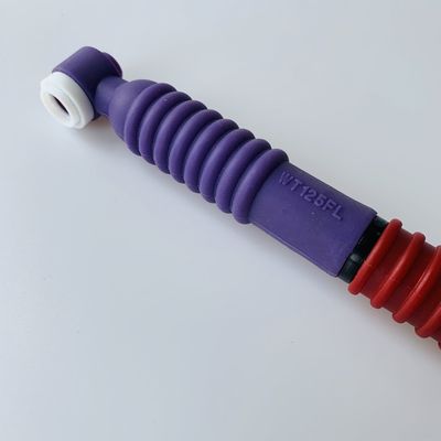 맞춤형 지원 OEM 보라색 WT-125 FL Tig Torch Body 유연한 머리 TIG 용접 전등