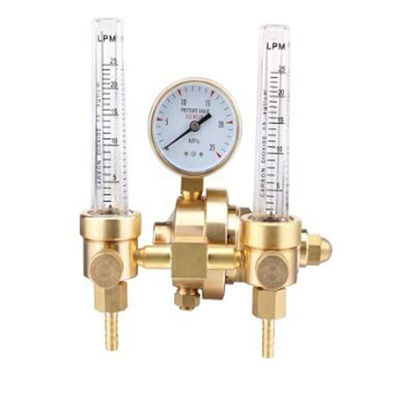 CO2 가스 조절기 미그 용접 구리 노란색 밸브를 위한 구리 전류량 측정기 포함
