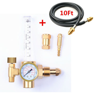 4000 Psi 입구 압력 및 10ft Hose를 위한 조정 가능한 흐름 미터 Co2 아르곤 조절기