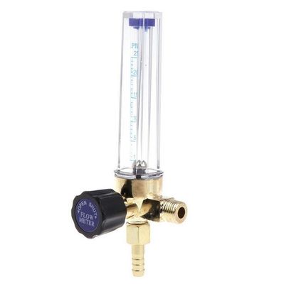 1/4 인치 여성 플레어 입구 연결 질소 조절기 흐름 지표 청동 노란색 HVAC