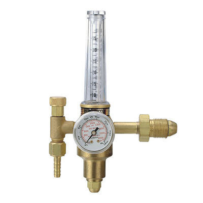 1/4 인치 여성 플레어 입구 연결 질소 조절기 흐름 지표 청동 노란색 HVAC