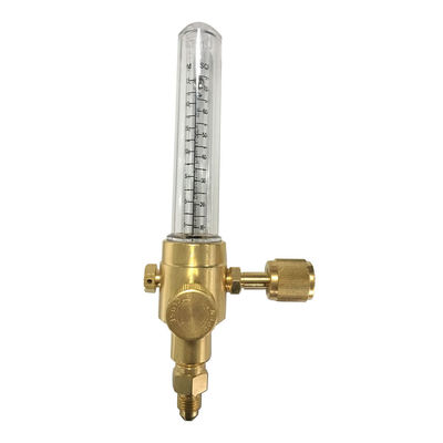 1/4 인치 여성 플레어 입구 연결 질소 조절기 흐름 지표 청동 노란색 HVAC