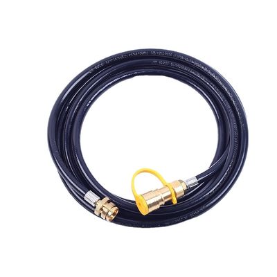 블랙 고무 BBQ Grill Hose 상부 용접 Hose 프로판 빠른 연결 캐러반