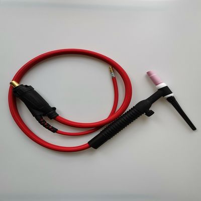WP-26V-R 35-70 EU 플러그 TIG 타치 키트 가스 밸브와 함께 공기 냉각 용접 총 200A 블랙 레드