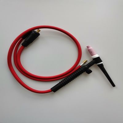 WP-26V-R 35-70 EU 플러그 TIG 타치 키트 가스 밸브와 함께 공기 냉각 용접 총 200A 블랙 레드