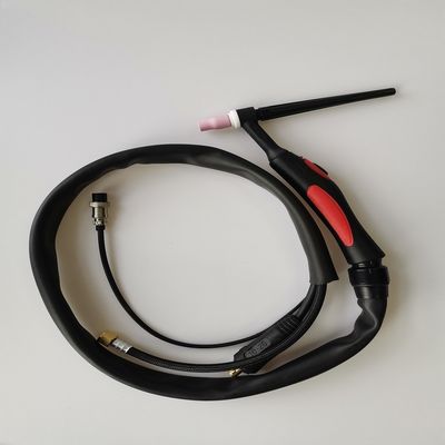 WP-26V-R 35-70 EU 플러그 TIG 타치 키트 가스 밸브와 함께 공기 냉각 용접 총 200A 블랙 레드