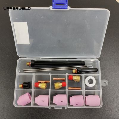 18pcs 알루미나 노즐 콜레트 몸 전극 단열기 TIG 웰딩 타치 소모품 키트