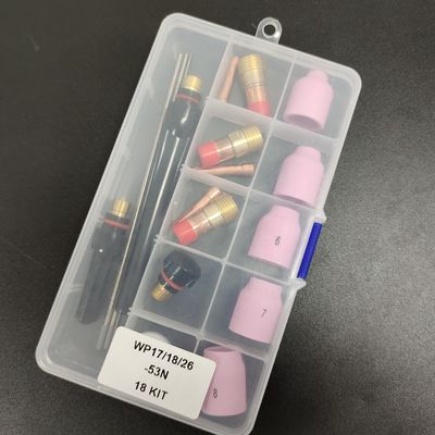 OBM 알루미나 노즐 콜렛 보디 전극 단열기 TIG 웰딩 타치 소모품 키트 WP-17/18/26 53N 18pcs