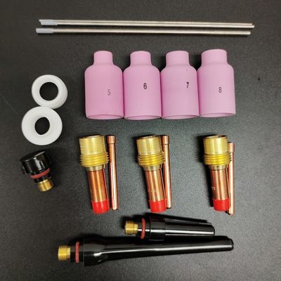 WP-17/18/26 TIG 용접 전등 소모품 키트 1.6mm/2.4mm/3.2mm 전극 18개