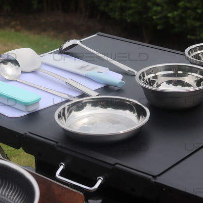 야외 활동에서 간편하게 요리하고 BBQ 할 수있는 다기능 알루미늄 캠핑 테이블
