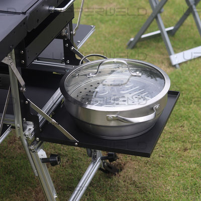 야외 활동에서 간편하게 요리하고 BBQ 할 수있는 다기능 알루미늄 캠핑 테이블