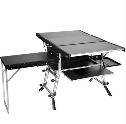 자동차 또는 집에서 휴대용 부엌을 위한 알루미늄 스테인리스 접이식 캠핑 테이블
