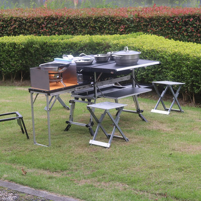 야외 캠핑 부엌 RVing BBQ 파티 피크닉을 위한 접는 알루미늄 테이블