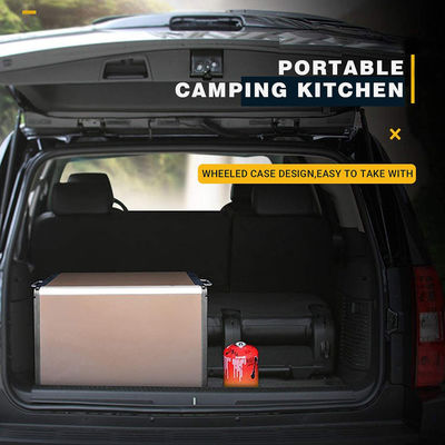 야외 캠핑 부엌 RVing BBQ 파티 피크닉을 위한 접는 알루미늄 테이블