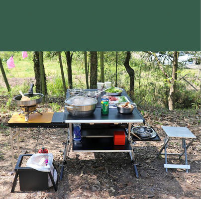 야외 캠핑 부엌 RVing BBQ 파티 피크닉을 위한 접는 알루미늄 테이블