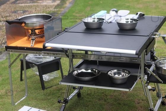 야외 캠핑 부엌 RVing BBQ 파티 피크닉을 위한 접는 알루미늄 테이블