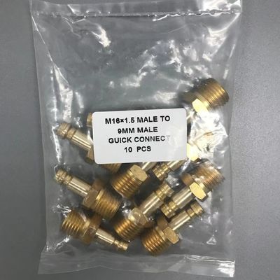 맞춤형 블랙 EU 플러그 연장 연결 M16 * 1.5 남성 9MM 남성 연결 TIG 어댑터