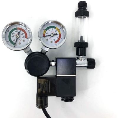 녹색 가스 감소기 두 단계 CO2 조절기 수족관 물고기 탱크용 솔레노이드 밸브