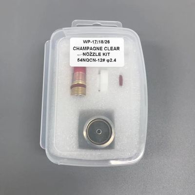 WP-17/18/26 샴페인 TIG 용접 전등 액세서리 1.6mm/2.4mm/3.2mm 맑은 노즐 키트
