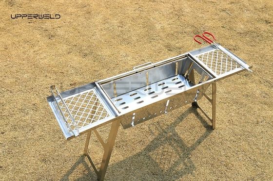 청정 마무리 휴대용 BBQ 야외 그릴 접이식 스테인레스 스틸 무흡연 그릴