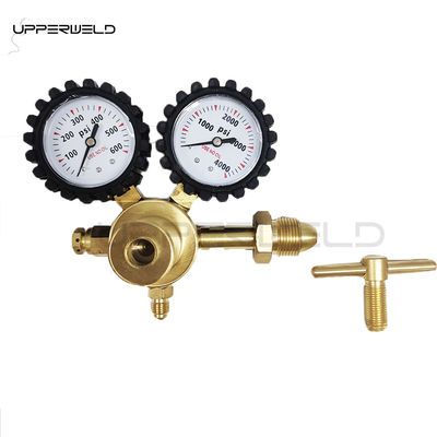 구리 질소 조절기 0-600PSI CGA580 HVAC 정화용 입구 연결 가스 압력 측정기