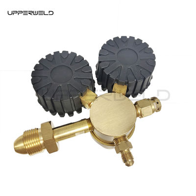 구리 질소 조절기 0-600PSI CGA580 HVAC 정화용 입구 연결 가스 압력 측정기