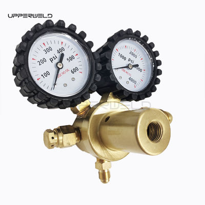 구리 질소 조절기 0-600PSI CGA580 HVAC 정화용 입구 연결 가스 압력 측정기