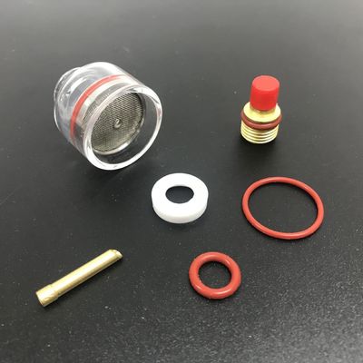 WP9/20 2.4mm TIG 용접 전등 Wp17/18/26 Tig 전등 2kg을위한 스터비 가스 렌즈 유리 키트