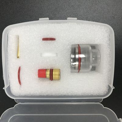 WP9/20 2.4mm TIG 용접 전등 Wp17/18/26 Tig 전등 2kg을위한 스터비 가스 렌즈 유리 키트