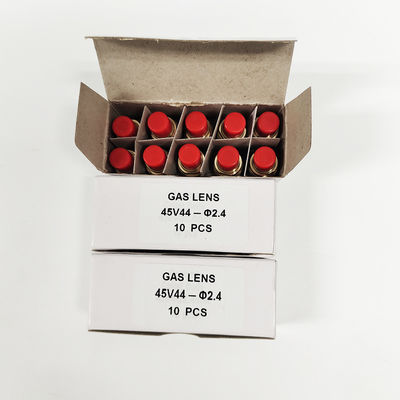 45V 44 2.4mm TIG 용접 가스 렌즈 용접을위한 수집 체형 공기 / 물 냉각