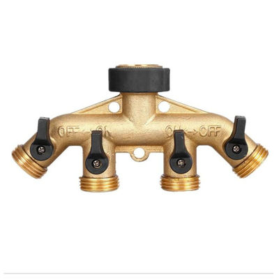 맞춤형 4 차원 청동 Hose Splitter 연결 장착 장치 정원 Hose 어댑터 커넥터