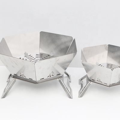 휴대용 BBQ 목탄 캠프 파이어 오븐 위 접기 디자인 570mm * 570mm * 300cm