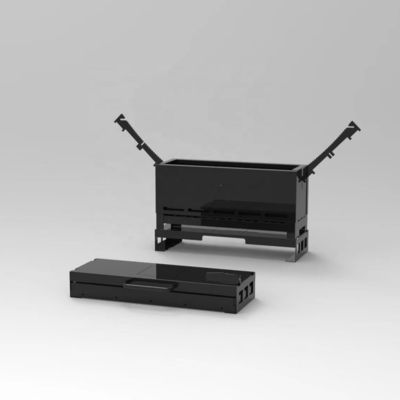 야외 캠핑 스테인레스 스틸 BBQ 오븐 청소 마무리 상단 반 단위 화상 테이블
