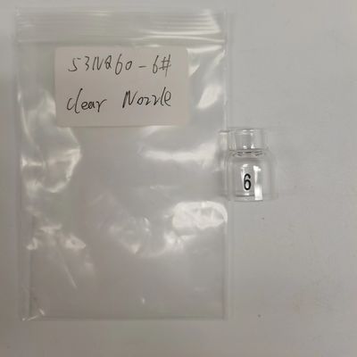 UPPERWELD 53NQ60-6 티그 용접 전등을 위한 맑은 유리 노즐 OEM 사용자 정의 지원