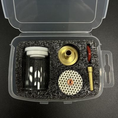 Wp17/18/26 Tig Torch Glass Cups 1KG 상단 직선 유리 노즐 47mm와 함께 용접 키트