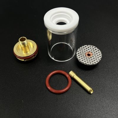 Wp17/18/26 Tig Torch Glass Cups 1KG 상단 직선 유리 노즐 47mm와 함께 용접 키트