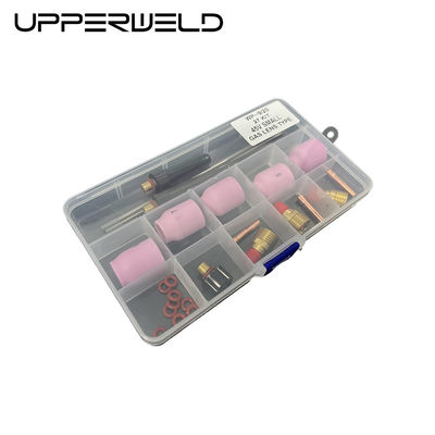 핑크 UPPERWELD 27PCS TIG 용접 전등 액세서리 53N 시리즈 세라믹 노즐 TIG 예비 부품 가스 렌즈 포함