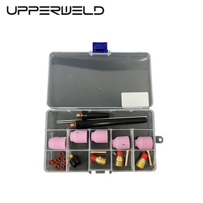 핑크 UPPERWELD 27PCS TIG 용접 전등 액세서리 53N 시리즈 세라믹 노즐 TIG 예비 부품 가스 렌즈 포함