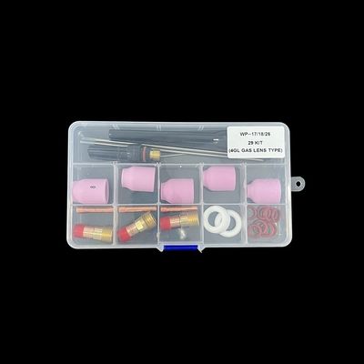 UPPERWELD 29PCS TIG 용접 전등 액세서리와 가스 렌즈로 완벽한 TIG 용접을 달성하십시오.